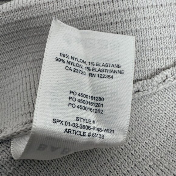 Aritzia Babaton Crop Tank Top Size Small Sculpt Rib Knit Squareneck Beige - Picture 6 of 8